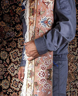 قالی لول در قالیشویی الهیه مشهد 